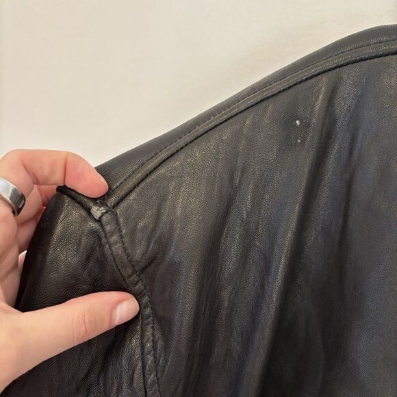 Canada Sportswear Men's Lamb Leather Jacket Black Heavyweight Button 4XL - Desc - Picture 3 of 10